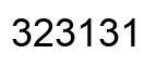 Number 323131 black image