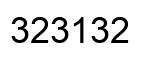 Number 323132 black image