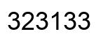 Number 323133 black image