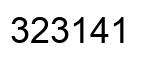 Number 323141 black image