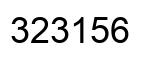 Number 323156 black image