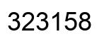 Number 323158 black image