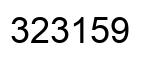 Number 323159 black image