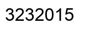 Number 3232015 black image