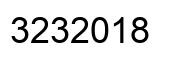 Number 3232018 black image