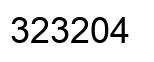 Number 323204 black image