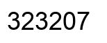 Number 323207 black image