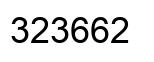 Number 323662 black image