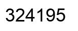Number 324195 black image