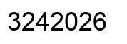Number 3242026 black image