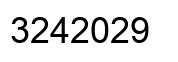 Number 3242029 black image