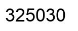 Number 325030 black image