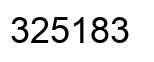 Number 325183 black image