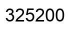 Number 325200 black image