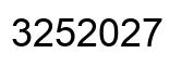 Number 3252027 black image