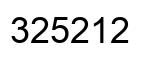 Number 325212 black image