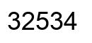 Number 32534 black image