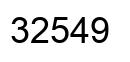 Number 32549 black image