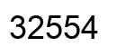Number 32554 black image