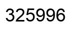 Number 325996 black image