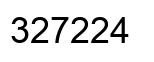 Number 327224 black image