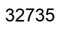Number 32735 black image