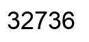 Number 32736 black image