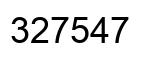 Number 327547 black image