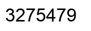 Number 3275479 black image