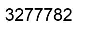 Number 3277782 black image