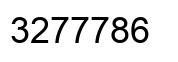 Number 3277786 black image