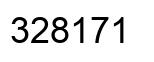 Number 328171 black image