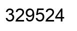 Number 329524 black image