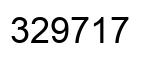 Number 329717 black image