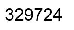 Number 329724 black image
