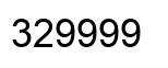 Number 329999 black image
