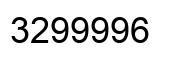 Number 3299996 black image