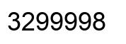 Number 3299998 black image