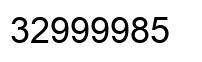 Number 32999985 black image