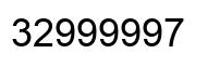 Number 32999997 black image