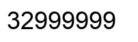 Number 32999999 black image