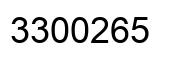 Number 3300265 black image