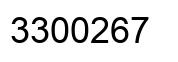 Number 3300267 black image