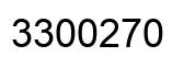 Number 3300270 black image