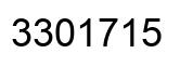 Número 3301715 imagen negro
