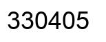 Number 330405 black image