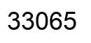 Number 33065 black image