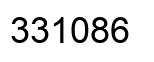 Number 331086 black image