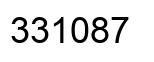 Number 331087 black image