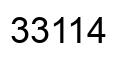 Number 33114 black image